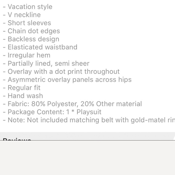 V-neck Overlay Dot Print Design Playsuit in White - Picture 5 of 5